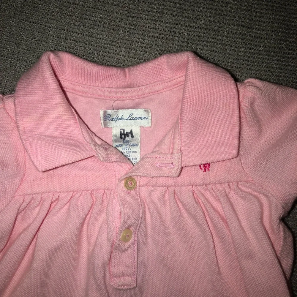 Ralph Lauren Pink Ruffle Bum Bubble Romper
